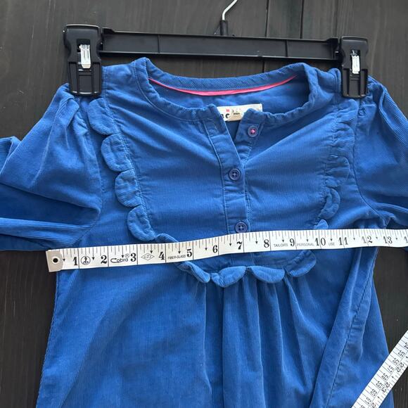 Boden Girl’s Norah Scallop Cord Dress Blue Sz 6-7Y - Picture 5 of 11